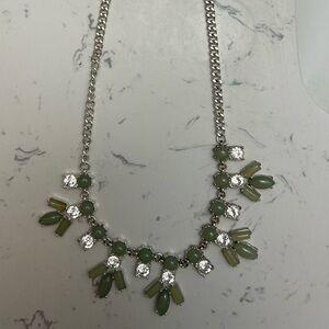 Joe Fresh Statement Necklace in Light Green Stones